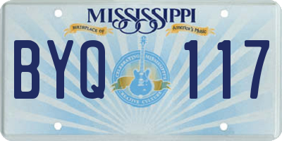 MS license plate BYQ117