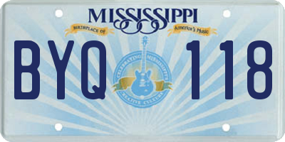 MS license plate BYQ118