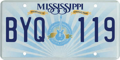 MS license plate BYQ119