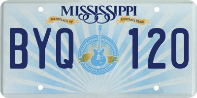 MS license plate BYQ120