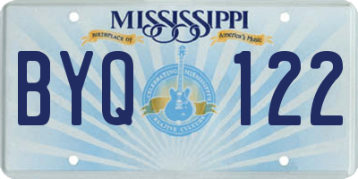 MS license plate BYQ122
