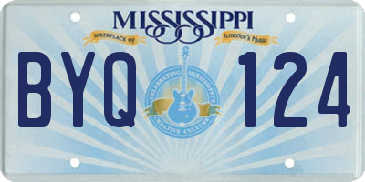 MS license plate BYQ124