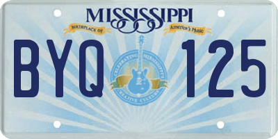 MS license plate BYQ125