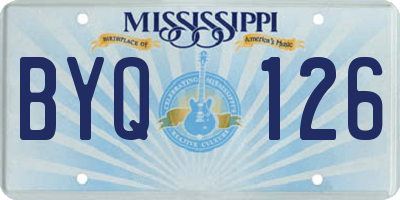 MS license plate BYQ126