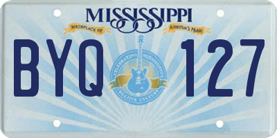 MS license plate BYQ127