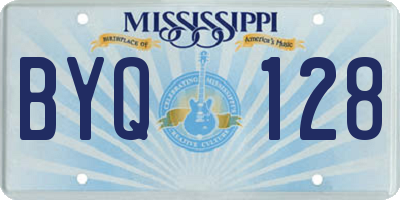 MS license plate BYQ128
