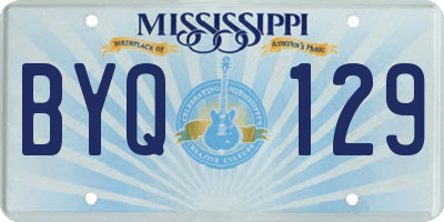 MS license plate BYQ129