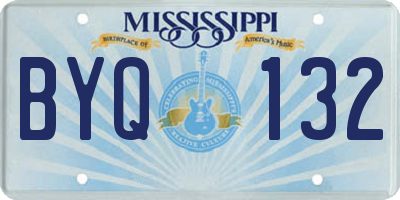 MS license plate BYQ132