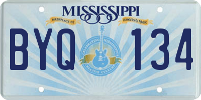 MS license plate BYQ134