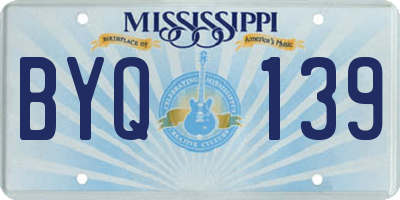 MS license plate BYQ139