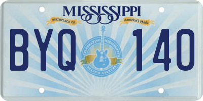 MS license plate BYQ140