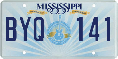 MS license plate BYQ141