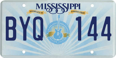 MS license plate BYQ144