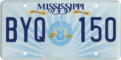 MS license plate BYQ150