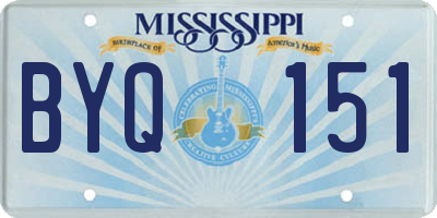 MS license plate BYQ151