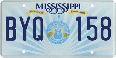 MS license plate BYQ158