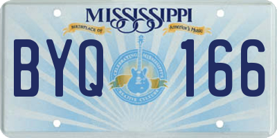 MS license plate BYQ166