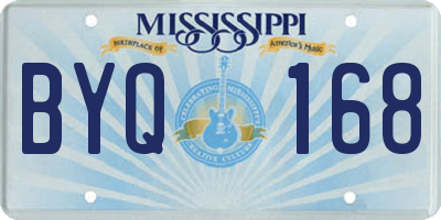 MS license plate BYQ168