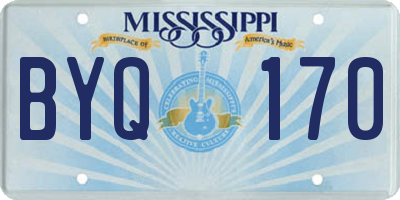 MS license plate BYQ170