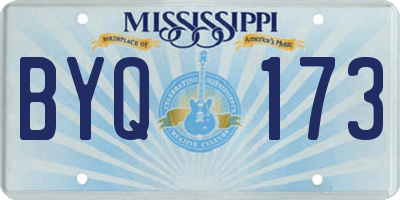 MS license plate BYQ173