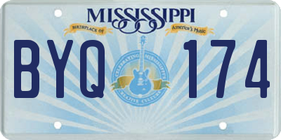 MS license plate BYQ174