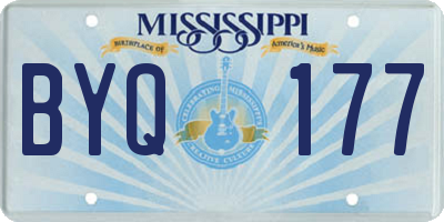 MS license plate BYQ177