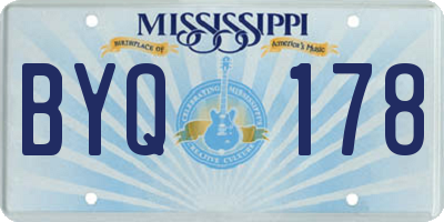 MS license plate BYQ178