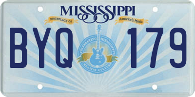 MS license plate BYQ179
