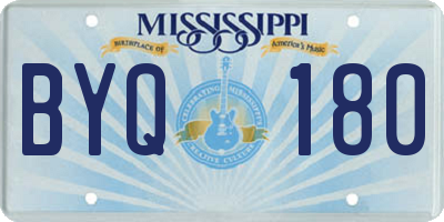 MS license plate BYQ180