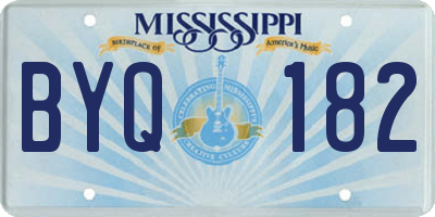 MS license plate BYQ182