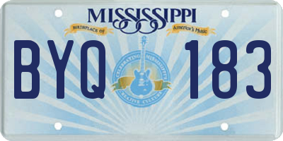 MS license plate BYQ183