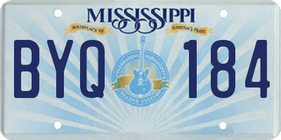 MS license plate BYQ184
