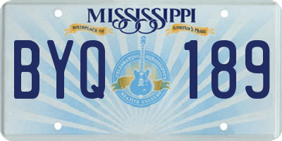 MS license plate BYQ189