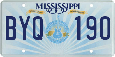 MS license plate BYQ190