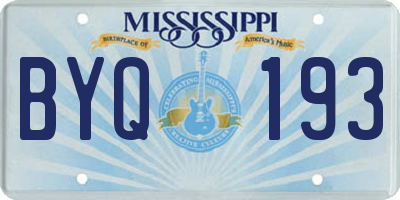 MS license plate BYQ193