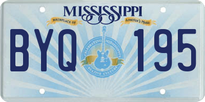 MS license plate BYQ195