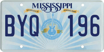 MS license plate BYQ196