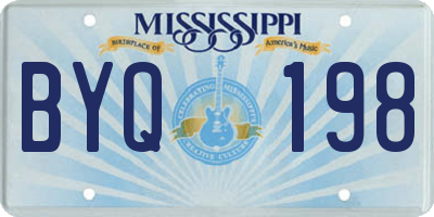 MS license plate BYQ198