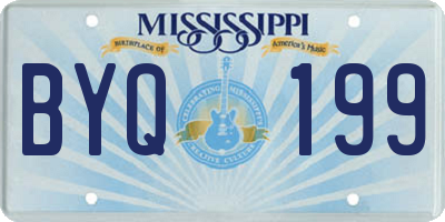 MS license plate BYQ199