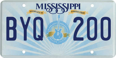 MS license plate BYQ200