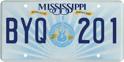 MS license plate BYQ201