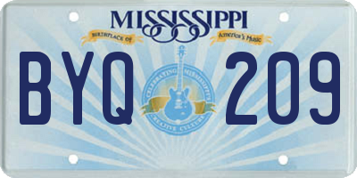 MS license plate BYQ209