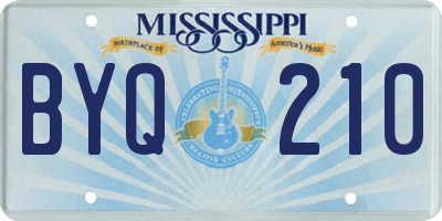 MS license plate BYQ210