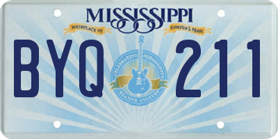 MS license plate BYQ211