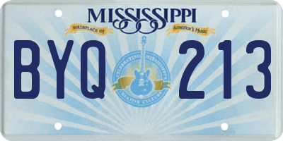 MS license plate BYQ213