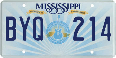 MS license plate BYQ214