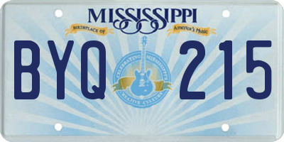 MS license plate BYQ215