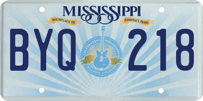 MS license plate BYQ218