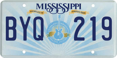 MS license plate BYQ219