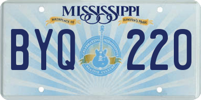 MS license plate BYQ220